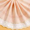 1Y 12 CM Wide Cotton Embroidery Lace Fabric Wave Cutout Lace Trim DIY Sewing Accessories