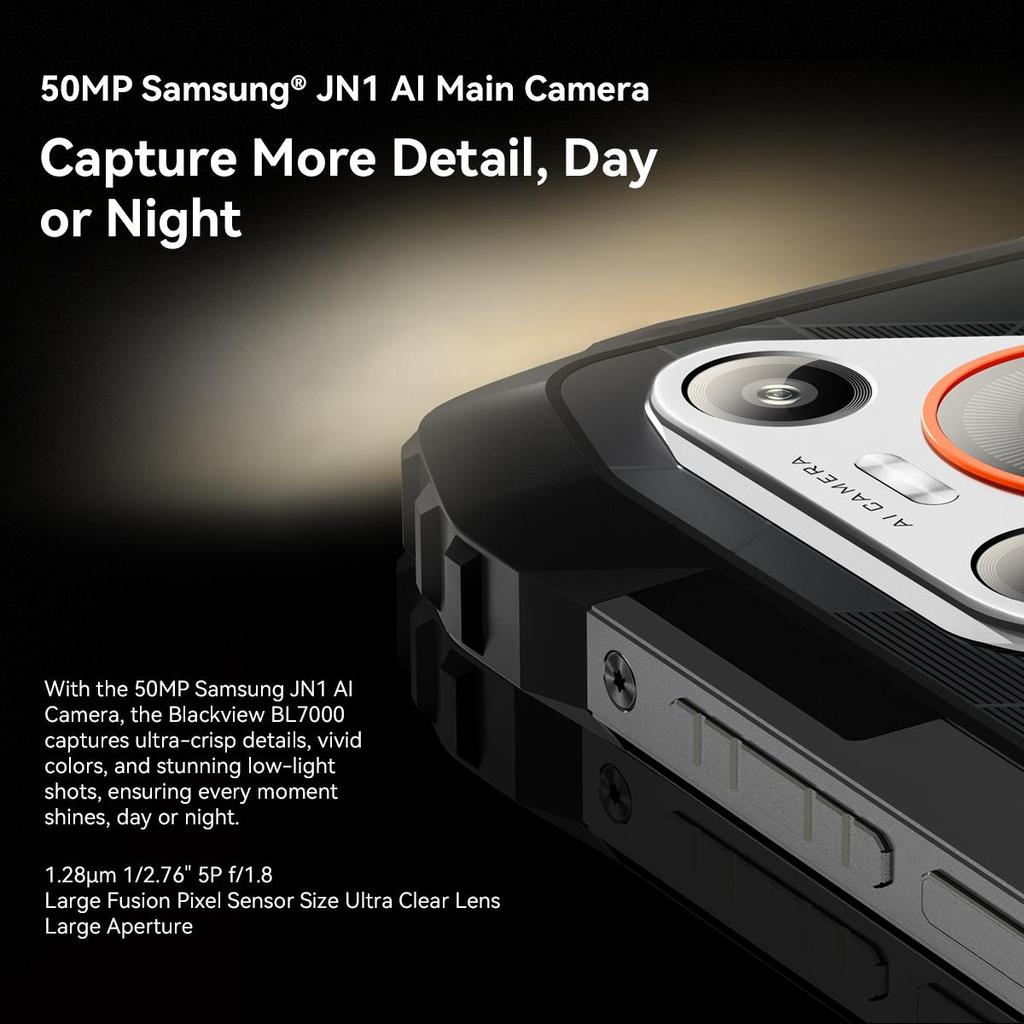 Blackview BL7000 5G 8GB 256GB Android 15 Rugged Smartphone 6.78 Inch 120HZ Mobile Phone 7500mAh