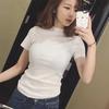 Womens Nice Sexy Turtleneck Summer T-Shirt Tops Casual Slim Fit T Shirt Short Sleeve