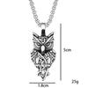 New Viking Celtic Knot Owl Necklace Titanium Steel Casting Retro Item Jewelry