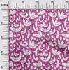 oneOone Cotton Flex Fuschia Pink Fabric Bird Quilting Supplies Print Sewing Fabric By The Yard 40 Inch