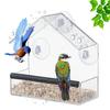 Bird Feeder Strong Suction Cup Design Acrylic Bird Food Feeder Easy To Clean Bird Food Container for Yard Garden