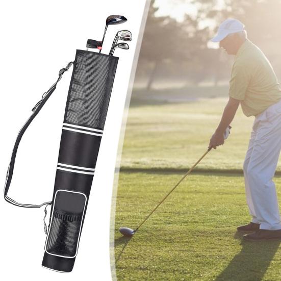 Golf Club Storage Bag with Multiple Pockets Waterproof Adjustable Sling Strap Golf Carrying Bag Golf Tees Organizer