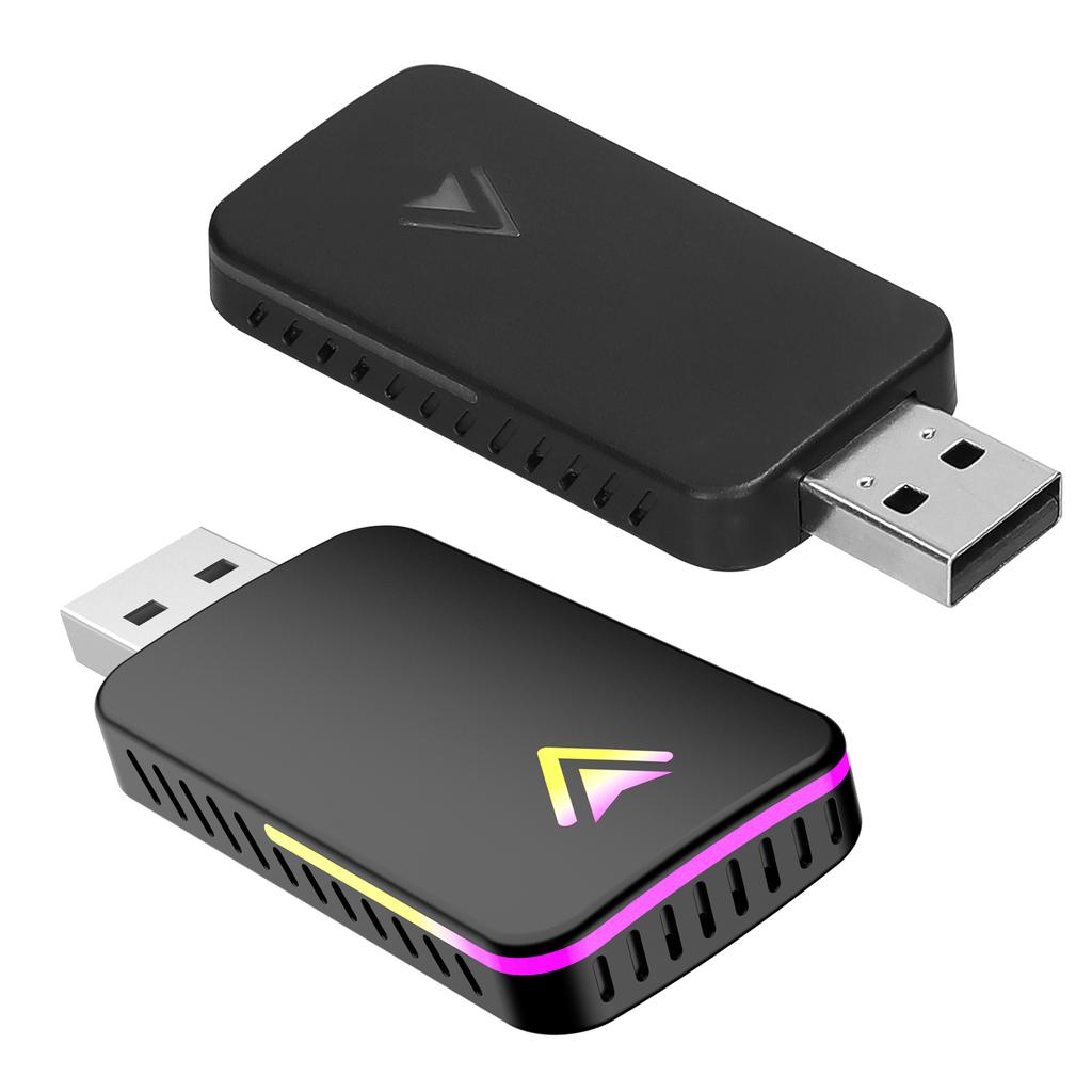 Wireless Transmission Adapter Dongle 2 in 1 Car Wired to Wireless Transmission Module AutoMobile Phone Link Box USB A
