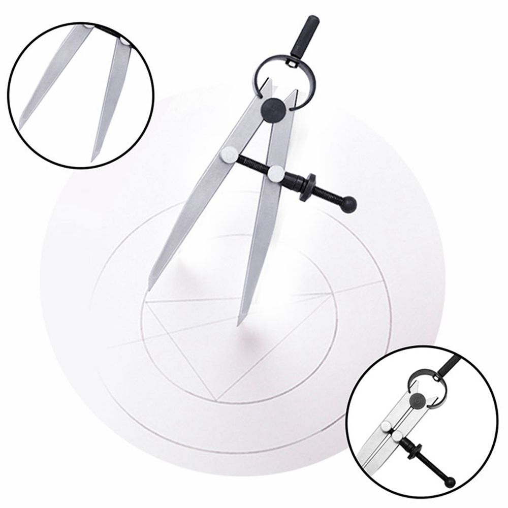 Adjustment Draw a Circle Arc Art Quick Nut Steel Divider Wing Creaser Scribing Tool Leather Compass