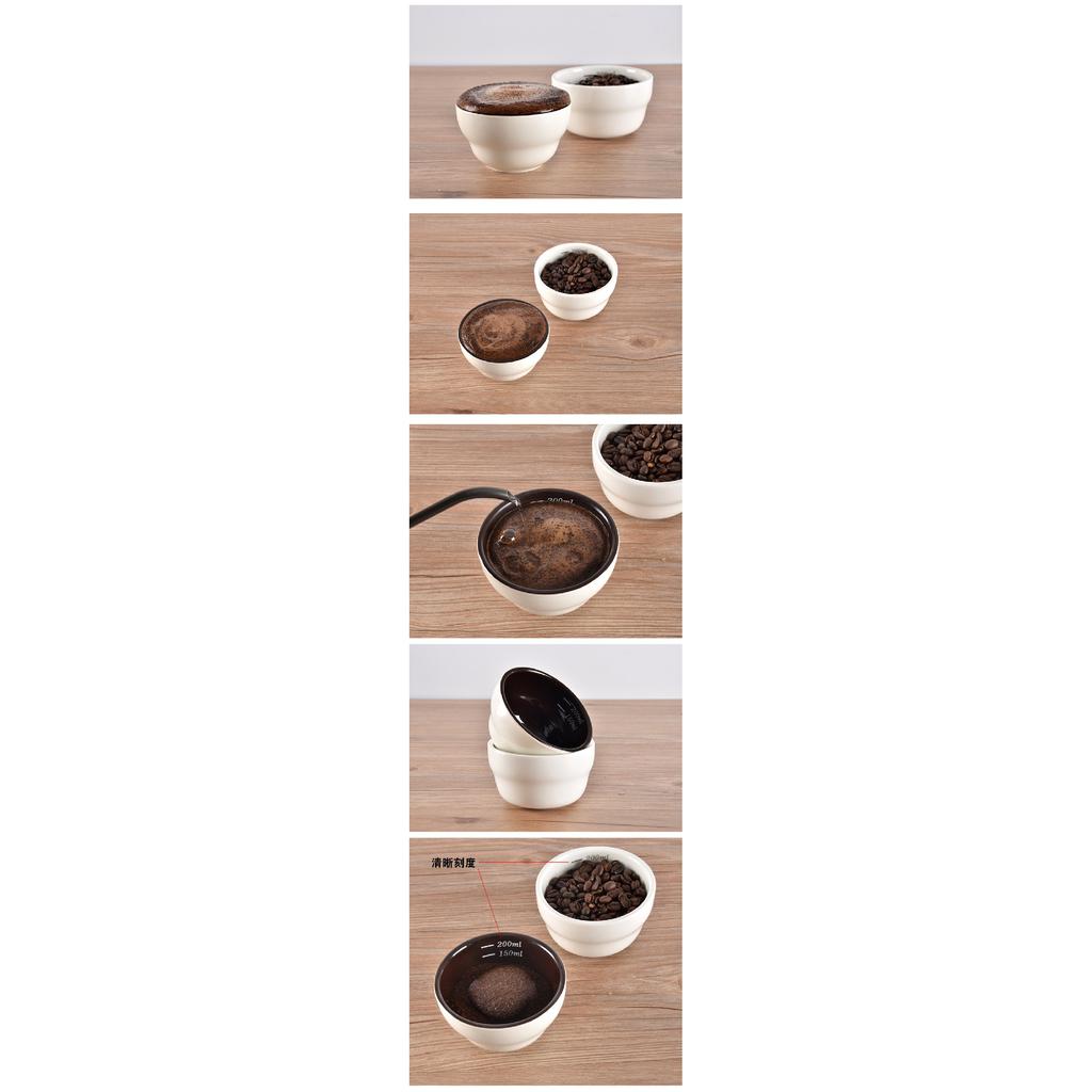 Espresso Coffee Cupping Cup 200ml Ceramics Measuring Bowl Coffee Competition Baking/Cooking/Dry Ingredients/Liquid