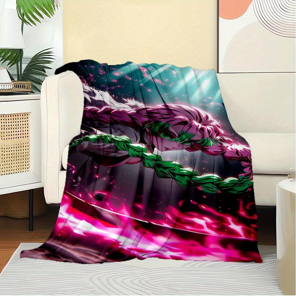1pc Anime,Action,FantasyTheme Digital Printed Flannel Blanket, Super Soft Plush Fleece Bed Cover, Multi-Function Four Seasons Hypoallergenic