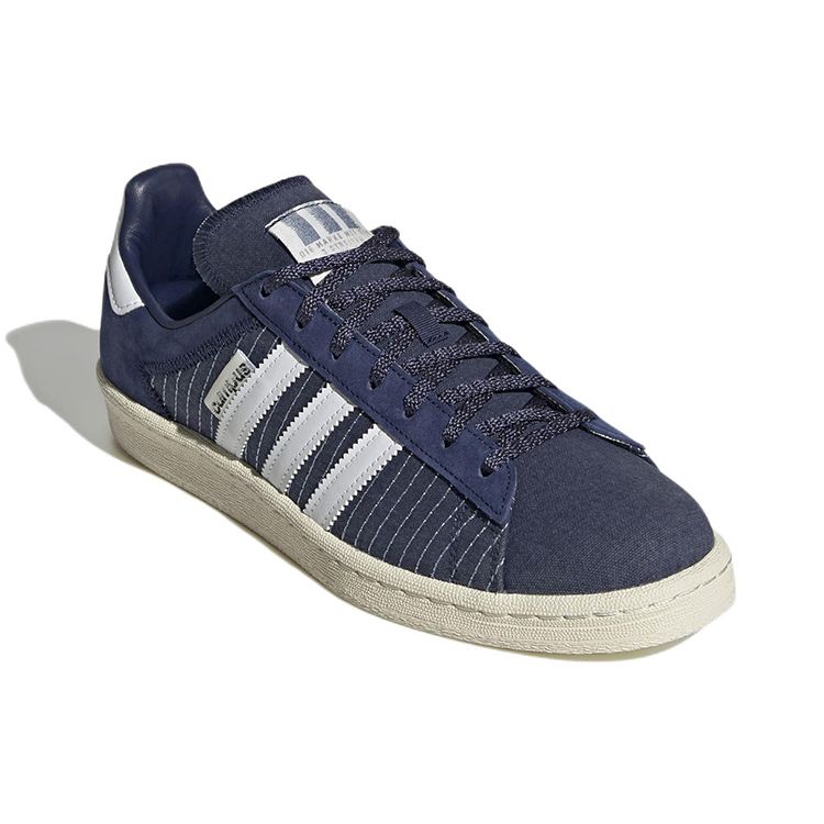 adidas Кроссовки унисекс Campus 80s Sashiko синего цвета, темно-синего, облачно-белого цвета GY4588
