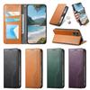 Многофункциональный винтажный роскошный чехол для Motorola Moto E15/G05/G15/G75/G85... Подставка + Слот для карт + Нескользящий ремешок | Замша и кожа (4 цвета)