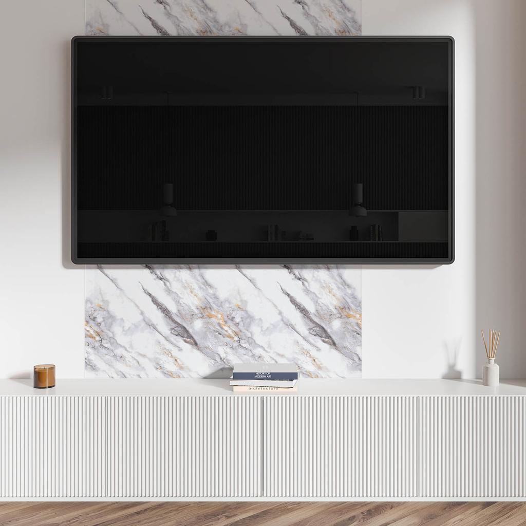 Panel Winylowy Z Dekorem Do Kuchni Lub Łazienki 100X50 Cm Elegancki Marmurowy Wzór