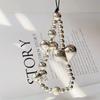 Chain Anti-Lost Silver Heart Phone Lanyard Phone Beaded Rope Cell Phone Straps Heart Phone Charms