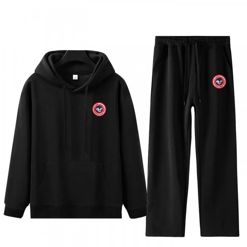 2025 Winter Hoodie Tracksuit Set Men Women Letter Print Fleece Lined Thick Casual Sportswear