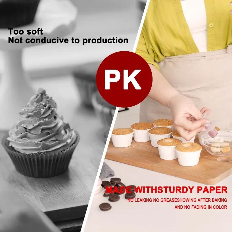 50pcs Large Cupcake Paper Cup Oilproof Cupcake Liner Baking Cup Tray Case Wedding Party Cake Stand Silicone Molds
