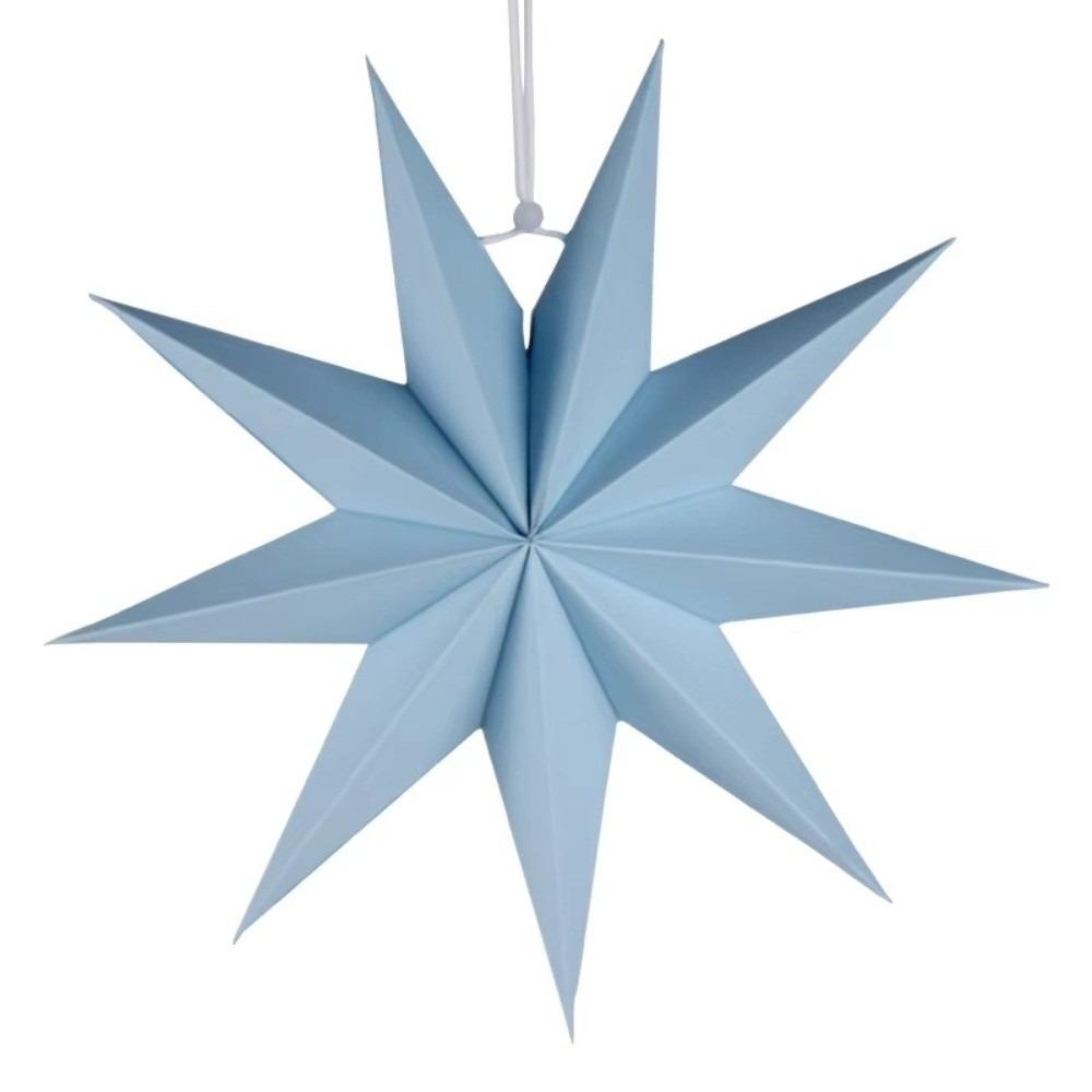 New 30cm Star Lanterns Folding 9-Pointed Hanging Paper Stars DIY Crafts Home Decor Birthday Party