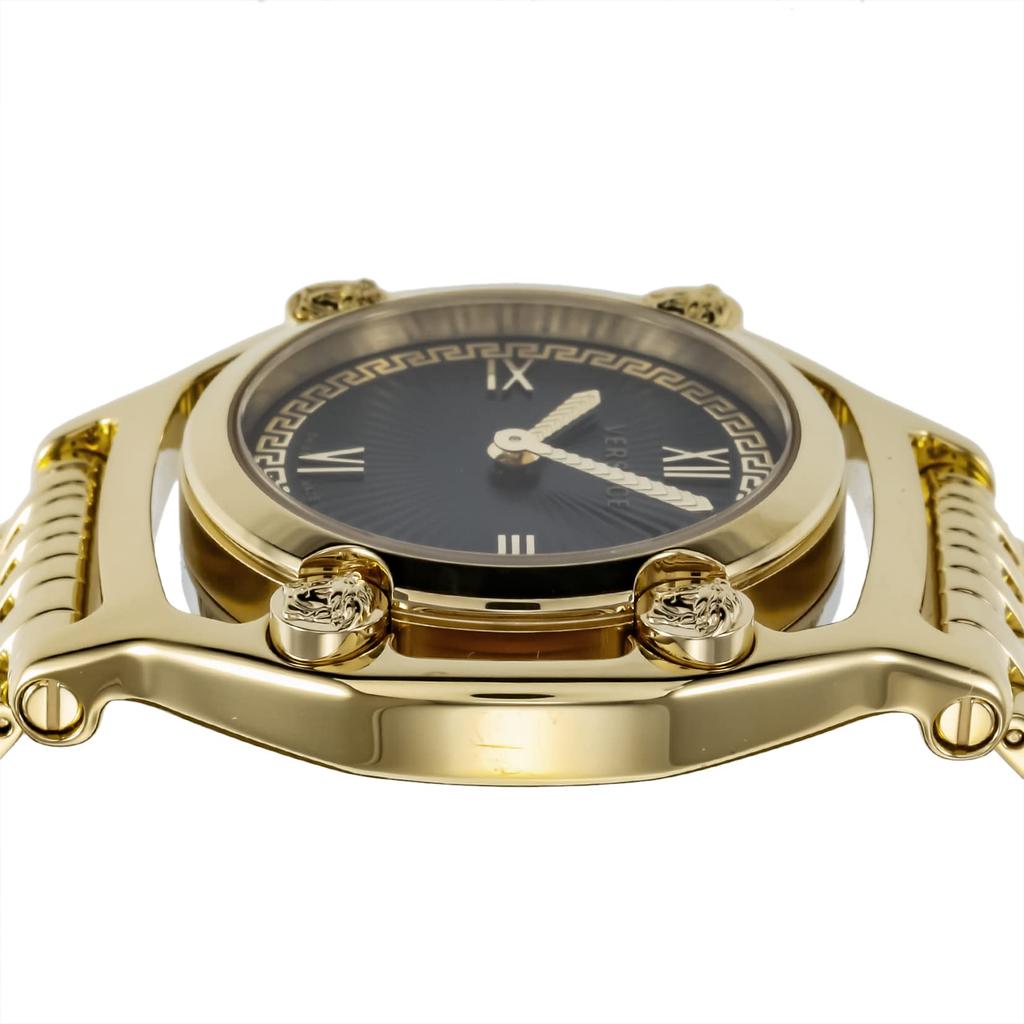 Часы Medusa Frame Medusa Черный циферблат Нержавеющая сталь Сапфировое стекло Кварц 36 мм Швейцарские часы VEVF00520 Золото [Versace] Женские [Товар]