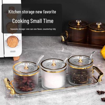 Европейский кухонный набор для приправ: Коробка для чили-масла, соусница для глутамата натрия и сахарница