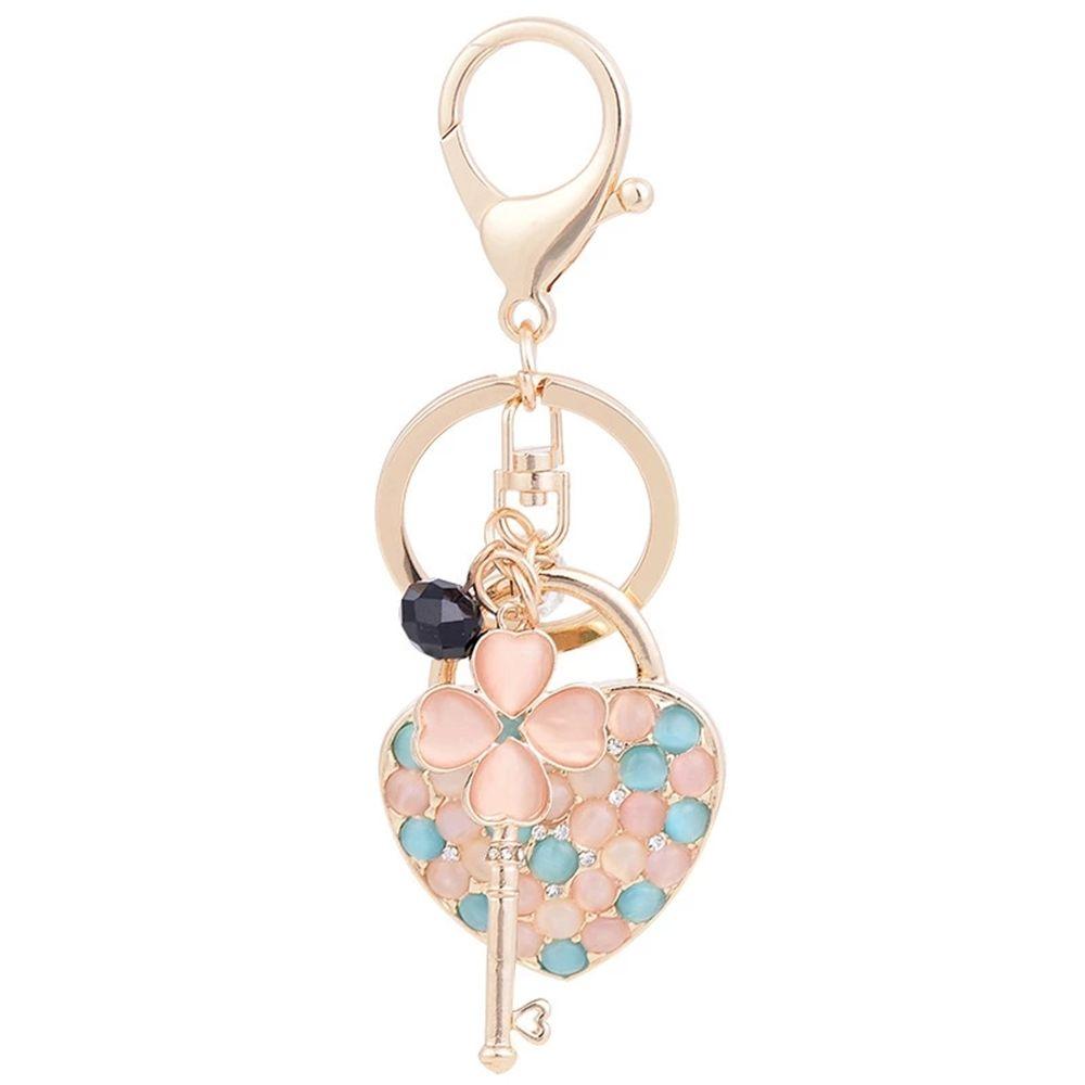 Accessories Packaging Decoration Key Ring Crystal Key Pendant Keys Holder Love Heart Keychain
