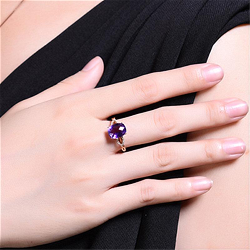 Кольцо с геометрическим толстым длинным бриллиантом и цветным драгоценным камнем, кольцо с живым кольцом