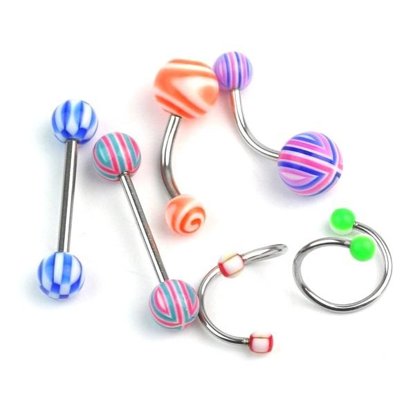 110 шт./компл. акриловые брови, украшения для пирсинга, пупка, штанги, языка, кольца для губ