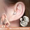 Bluetooth 5.3 Earphones Mini Invisible Headphones TWS Wireless Earbuds HIFI Stereo Noise Reduction Heasets with Microphones