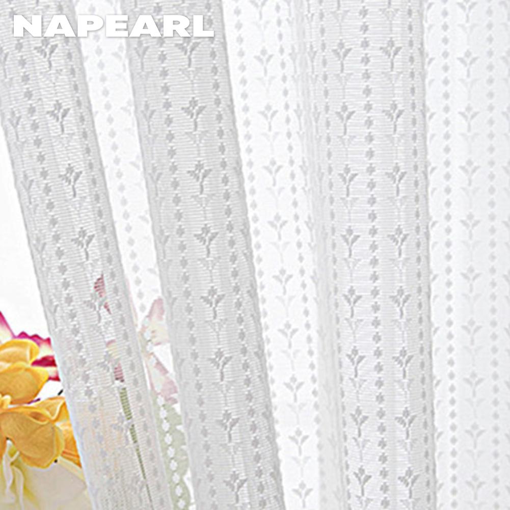 1 шт. NAPEARL 10-20% затемнение французский стиль свежий волнистый низ кружевная прозрачная занавеска для гостиной спальни балкона домашний декор