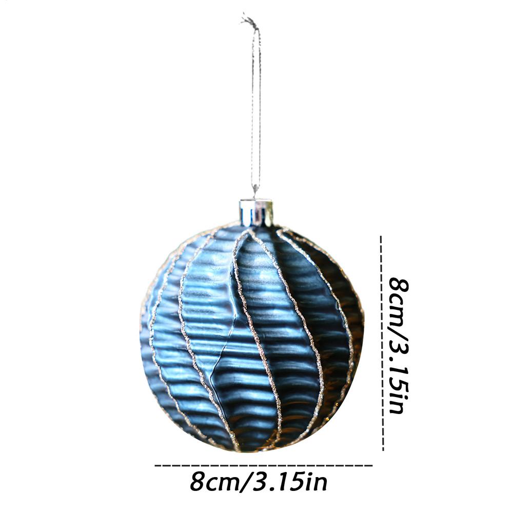 Christmas Tree Balls 2 Pieces Decoration Pendant 8cm Vintage Christmas Decorations For Indoor Outdoor Party Home Family Friends