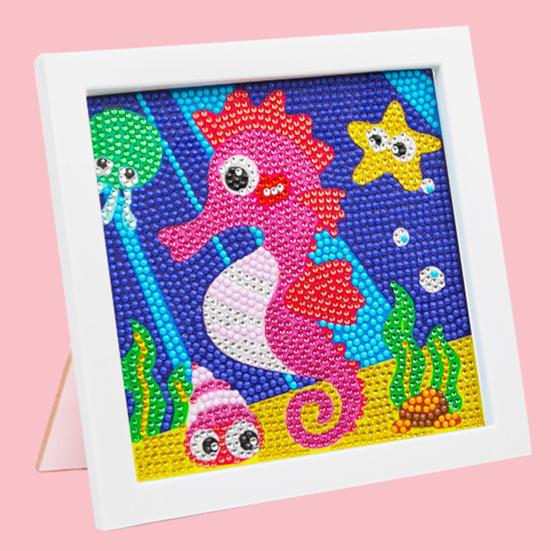 Полный комплект алмазной живописи с рамкой Яркий цвет Блестящая мультяшная тема DIY