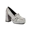 Q/Women's High Heel Single Shoes Spring/Summer New Waterproof Platform Thick Heel Large Low Top Shoes
