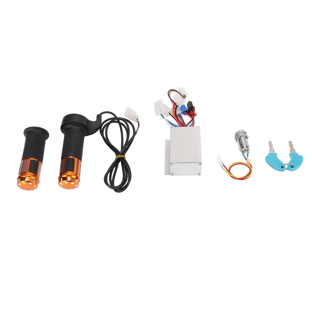24V 250W Brushed Motor Speed Controller Throttle Grip Power Lock Kit for Electrical Scooter Bike Tricycle