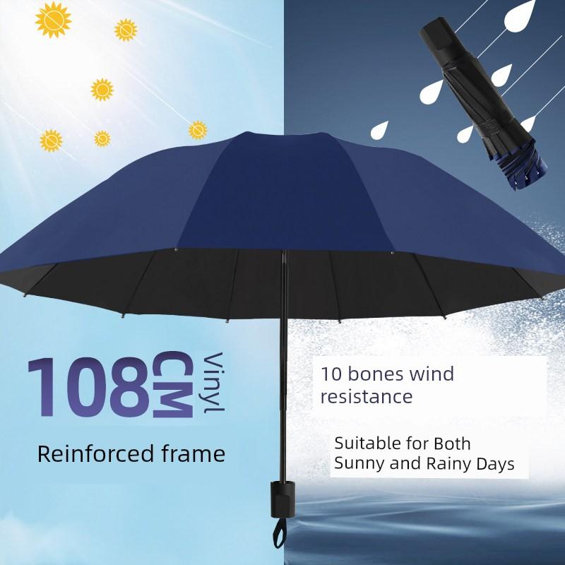 Official Genuine Sunshade Umbrella, Large, Thickened, Reinforced, Foldable, Dual-Use for Sun and Rain, Sun Protection and Rainproof