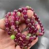 8 мм натуральный арбузный турмалин браслет Кристалл Рейки драгоценный камень турмалин бусины браслеты женские модные ювелирные изделия подарки