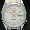 ВОССТАНОВЛЕННЫЕ ВИНТАЖНЫЕ МУЖСКИЕ ЧАСЫ SEIKO 5 AUTOMATIC JAPAN D/D SILVER 593a-a311253-2