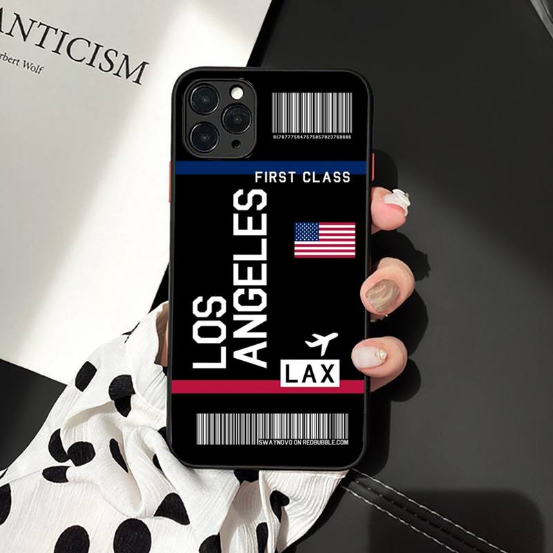 Чехол для телефона INS Light Ticket Airplane для iPhone 11 12 13 mini pro XS MAX 8 7 6 6S Plus X 5S SE 2020 XR