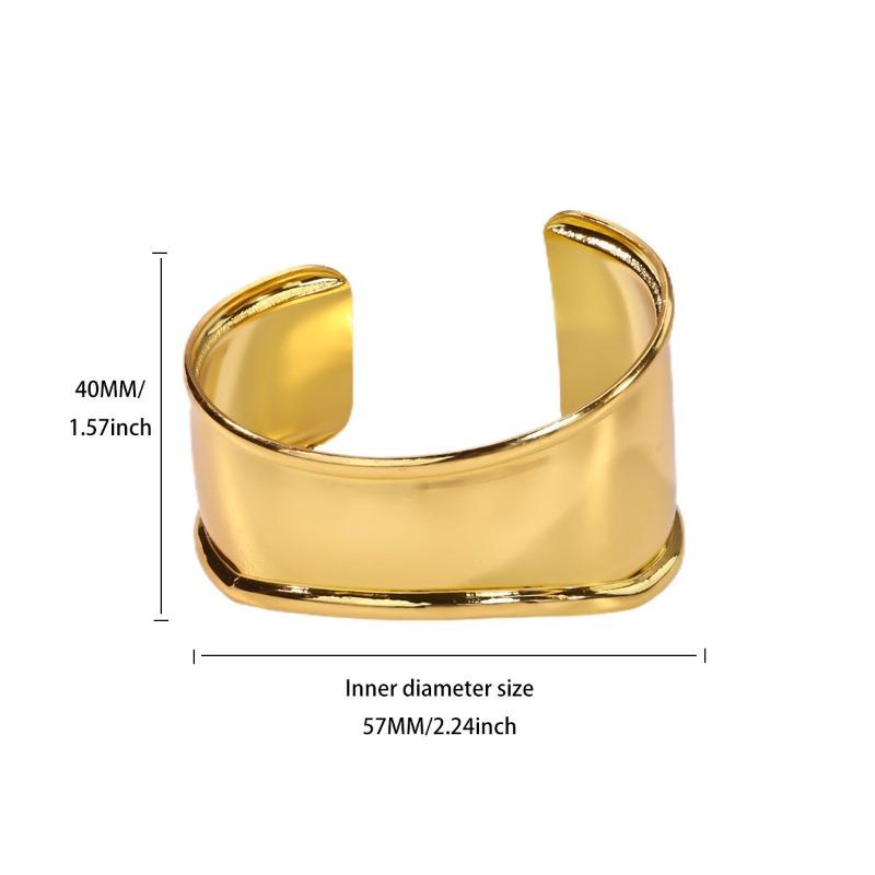 Титановая сталь открытый браслет с золотым покрытием регулируемый металлический браслет женский преувеличенный модный хип-хоп