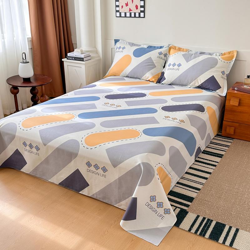 100% Cotton Bed Flat Sheet For Double Bed Plain Solid Color Top Sheets Single/Queen/King Flat Bedsheets Home Bed Linen Sheets