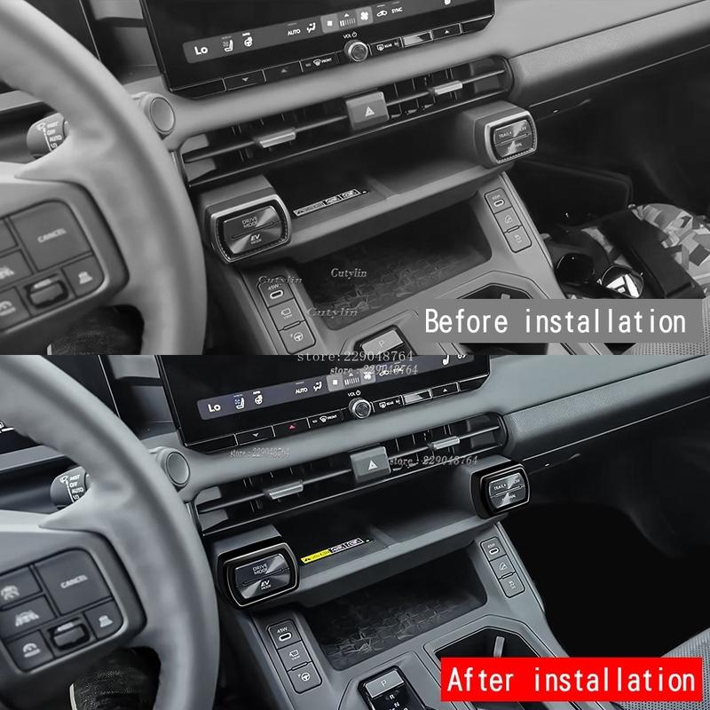 LHD RHD for Toyato Rav4 RAV 4 2026 2027 ABS Carbon Fiber Center Control Wireless Charging Button Box Driving Mode Buttons cover