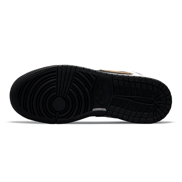 Jordan 1 Mid White Gold Black GS 554725-190