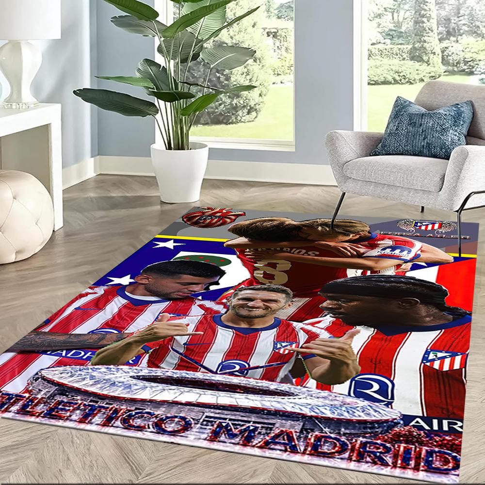 Atletico Madrid Area Rug Perfect For Foyer Dining Room Hallway Game Room Antislip Rug Decorate Offices Gift For Festivals