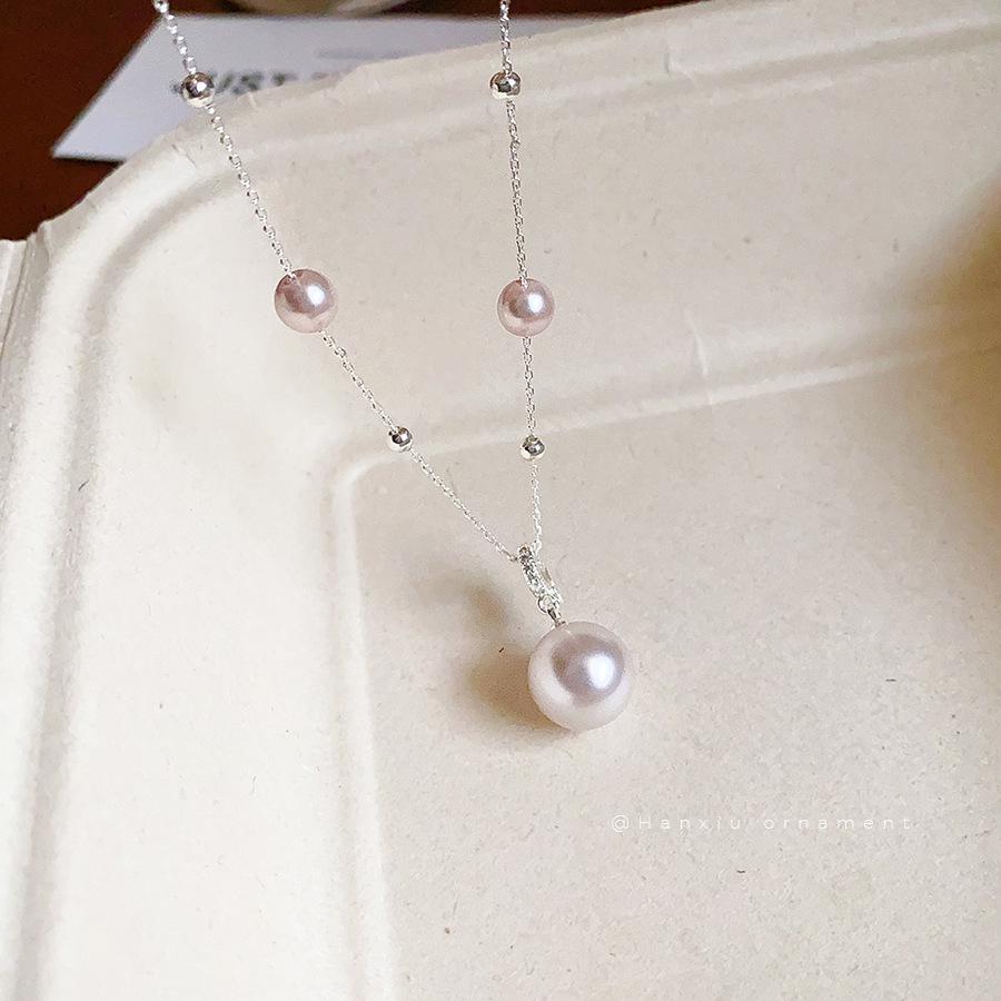 Элегантное французское ожерелье с подвеской из неправильного жемчуга: Универсальные роскошные украшения для ключиц для женщин