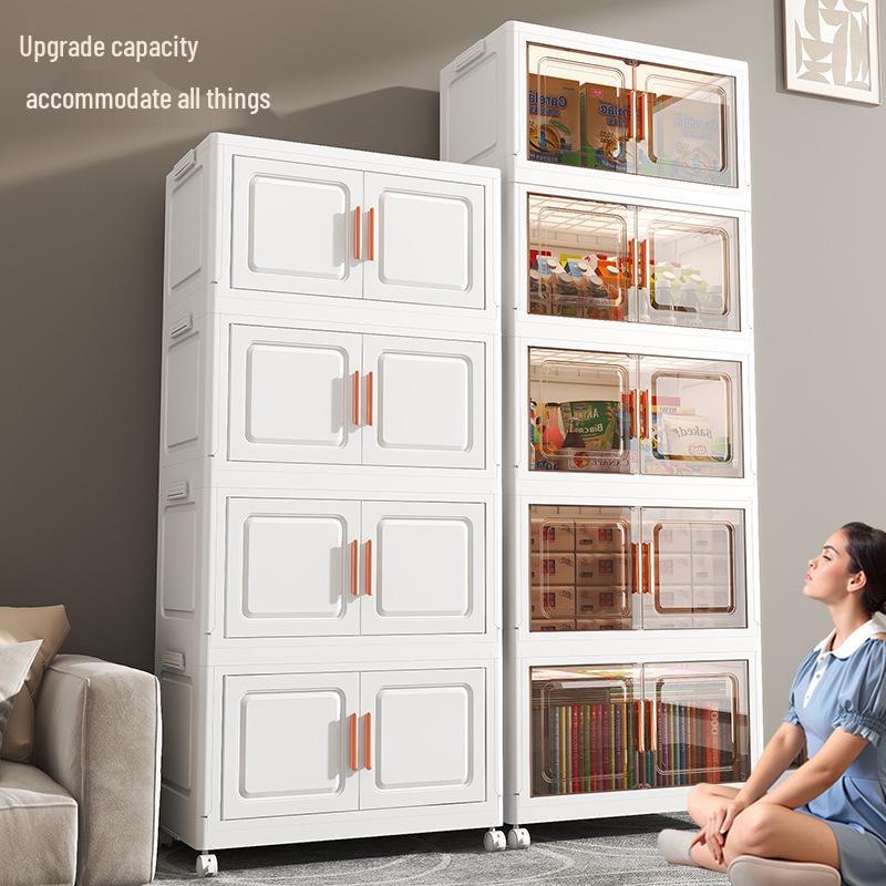 Foldable Children's Wardrobe: Plastic Organizer for Baby Clothes, Toys, Snacks