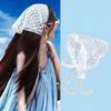 2025 French Country Style Lace Mesh Triangle Scarf Spring Summer Floral Hair Scarf Elegant Headwrap Bohemian Hair Accessories