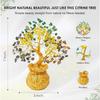 Money Magnet Crystal Tree Pyrite, Green Aventurine, Citrine, Tiger Eye Tree of Life Bonsai - Feng Shui Gold Crystal Ornaments for Prosperity