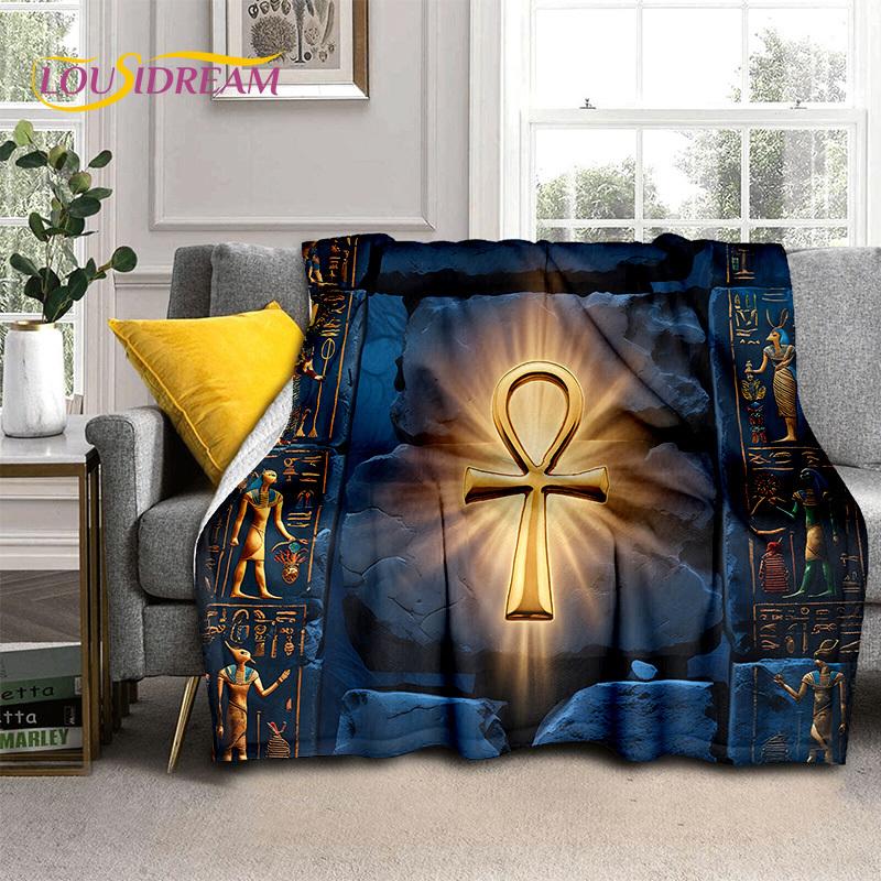 2025 Древнеегипетская иероглифическая мифология настенная живопись одеяло, мягкое покрывало для дома спальня кровать диван чехол детский подарок