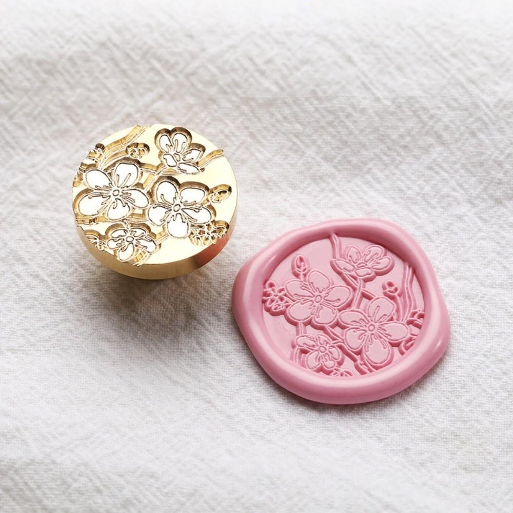 Round Wax Seal Stamp Flowers Sealing Wax Supplies Scrapbooking Sealing Wax Gift Packaging Cards