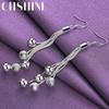 CHSHINE 925 Sterling Silver Smooth Matte Tassel Ball Earrings For Women Fashion Charm Jewelry