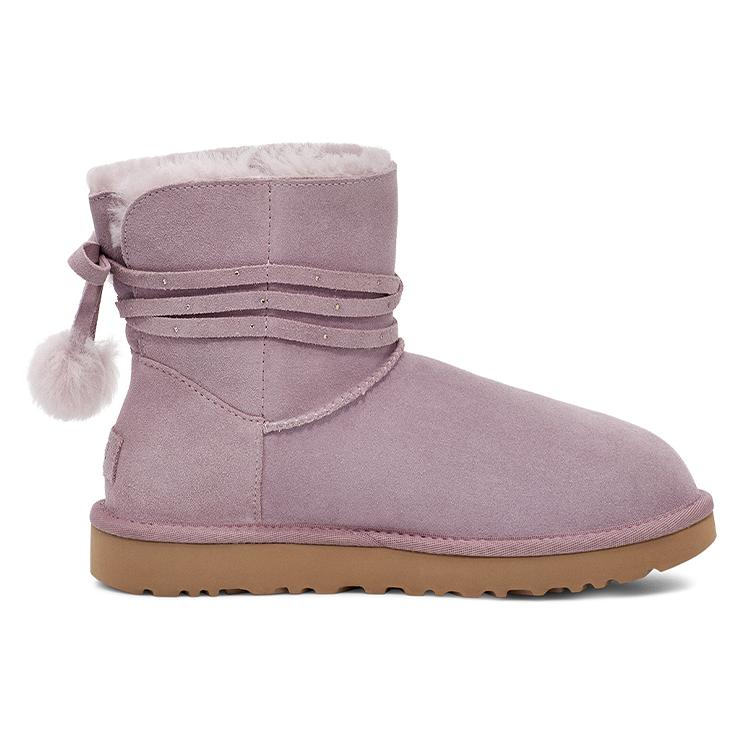 UGG Мини Бэйли Боу Пом 'Тауп Пурпурный' Женские 1125382-SHAD