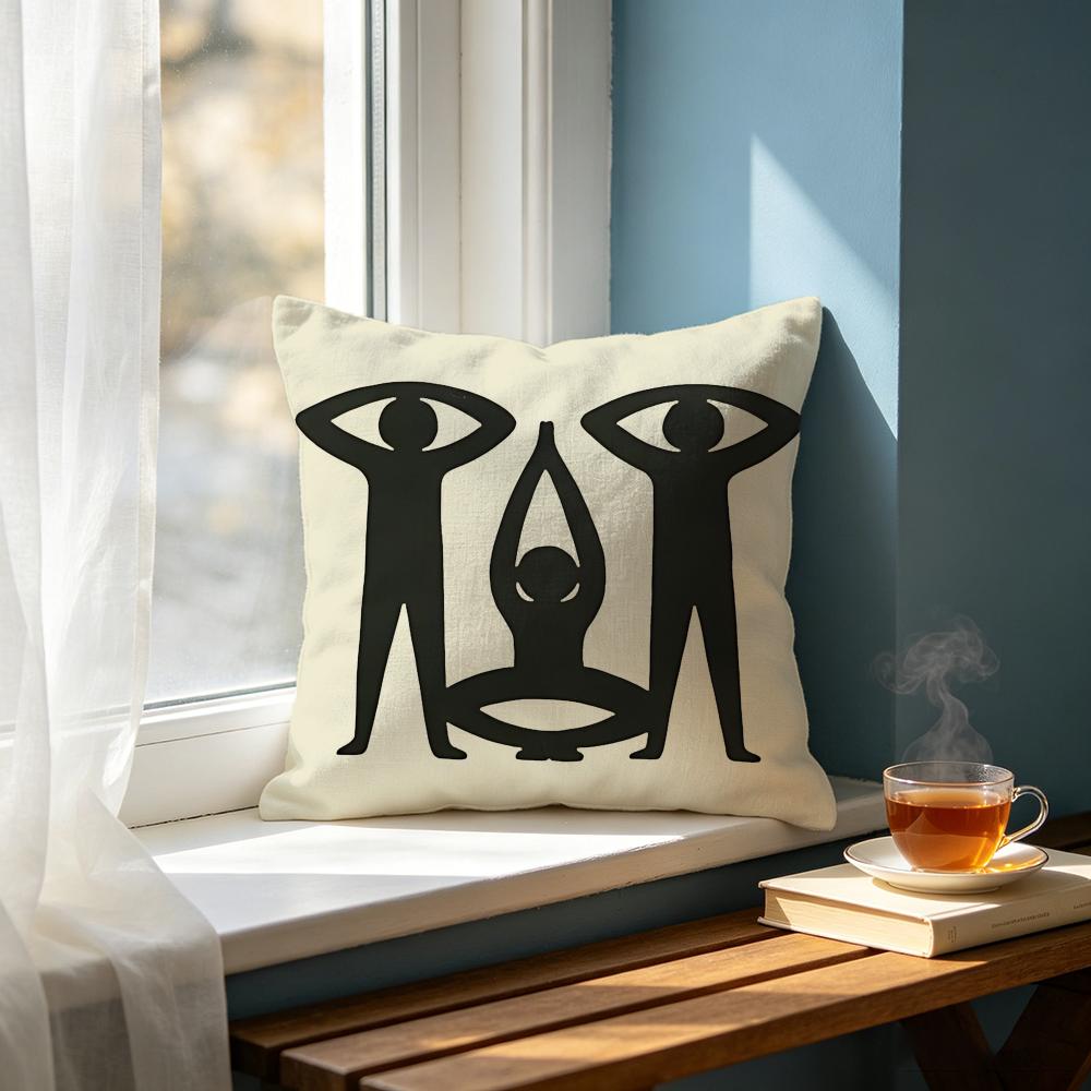 Art MMinimal Human Silhouette Art Print Cushion Cover Cushion Cover Set Pcs x x x Pillowcase Decorative Sofa Home