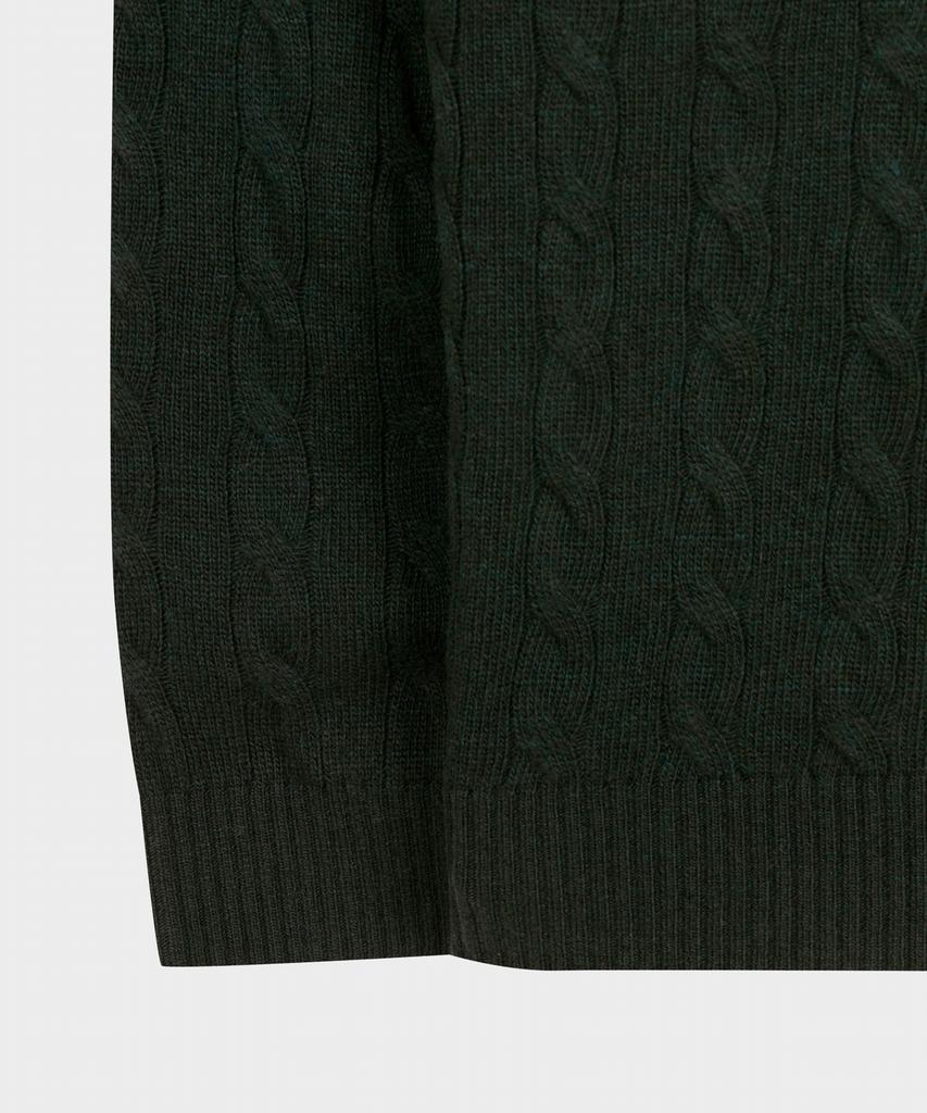 Шерстяной свитер с косами BROOKS BROTHERS (Темно-зеленый) (Bbwrmbf401)