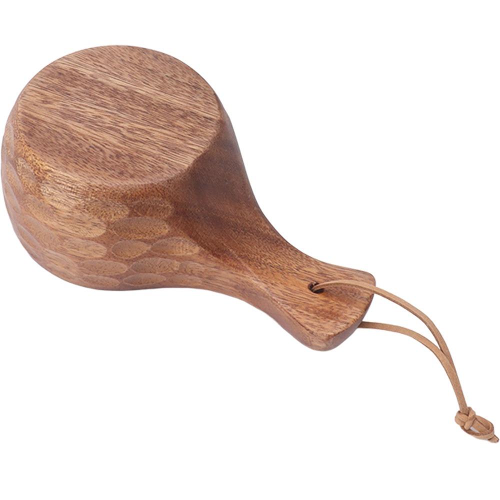 Portable Wooden Cup Hand Carving Wooden Tea Cup Kuksa Wood Coffee Mug Home
