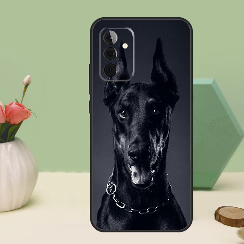 Чехол для Samsung Galaxy A26 A54 A34 A14 A52 A32 A12 A13 A33 A53 A15 A16 A36 A56 A06 A35 A55 с изображением собаки доберман